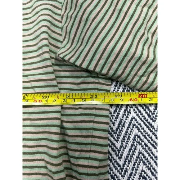 Patagonia Men's XL Organic Cotton Striped Polo Shirt Green & Brown Short Sleeve - Picture 8 of 8